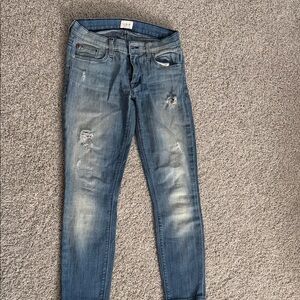 Hudson Jeans Women's Distressed Blue Skinny Jeans